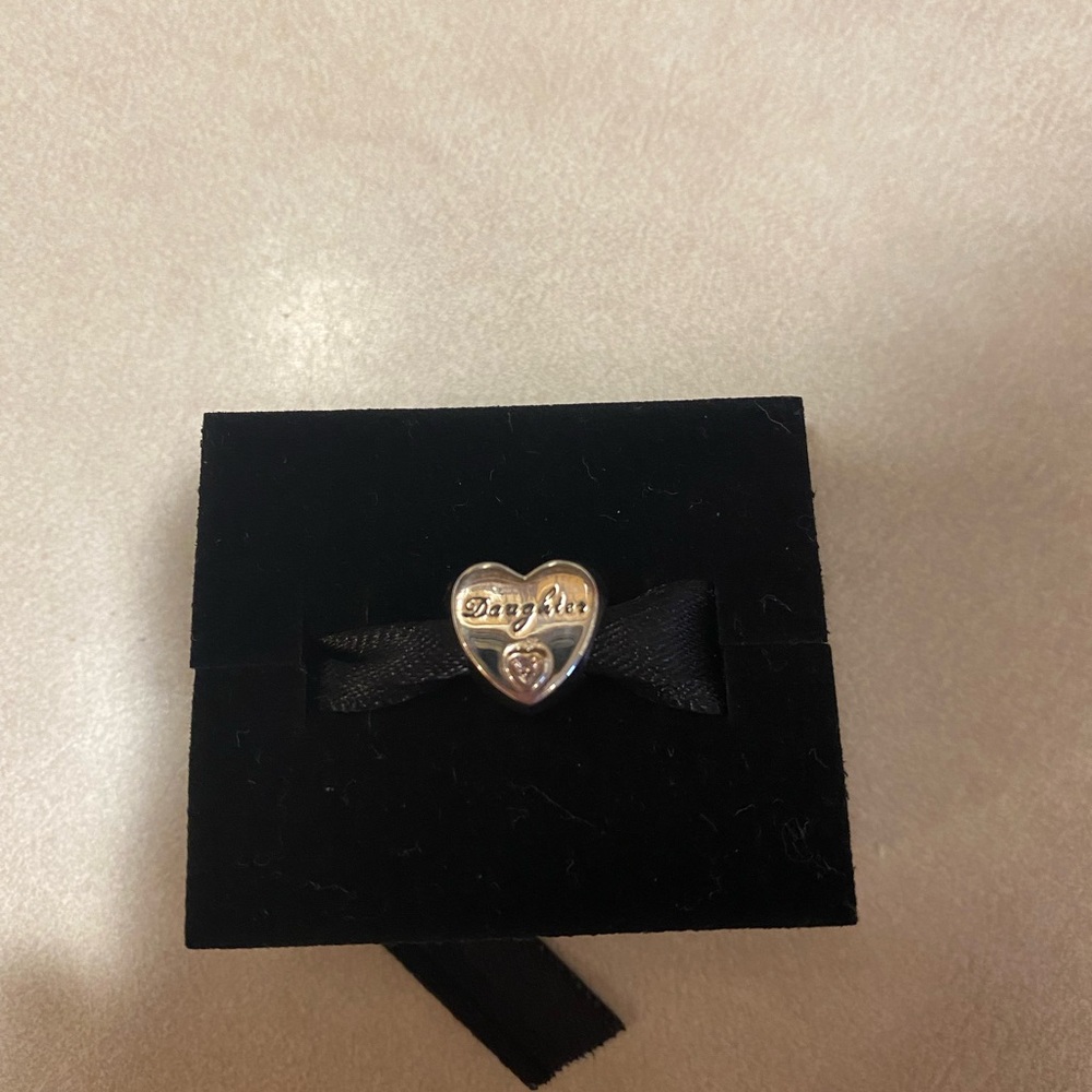 Silver Heart Charm Brooch